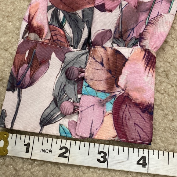 346 Brooks Brothers Pink Floral Long Sleeve Dress see photos as description EUC - Picture 10 of 17